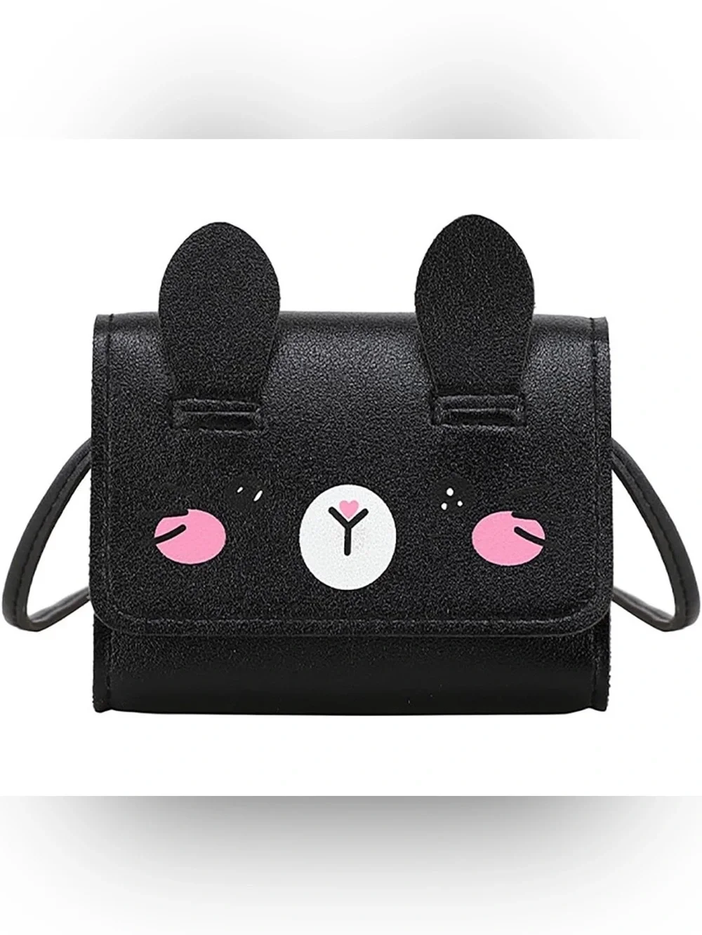Mini Toddler Purse Cute Cartoon Bunny Crossbody Bag for Little Girls, Small PU